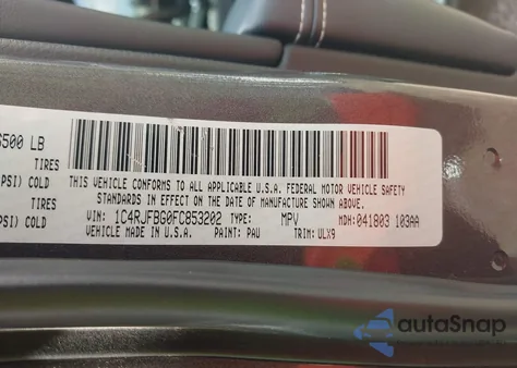 2015 Jeep Grand Cherokee Limited from USA, damaged, VIN 1C4RJFBG0FC853202